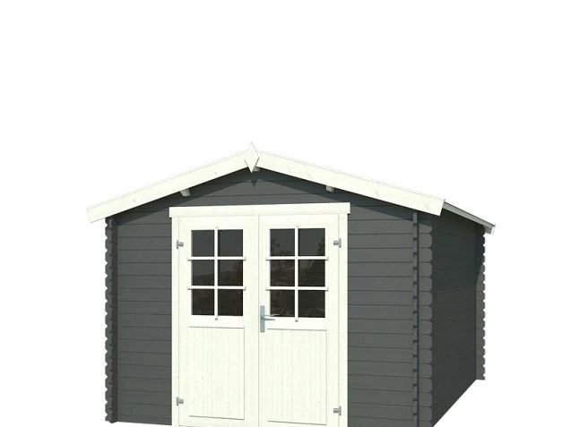 Outdoor Life Blokhut Norah 275 x 380 cm Carbon Grey-Wit - Afbeelding 2